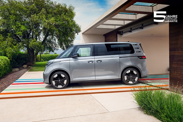 VW ID. Buzz von Volkswagen Nutzfahrzeuge in silber